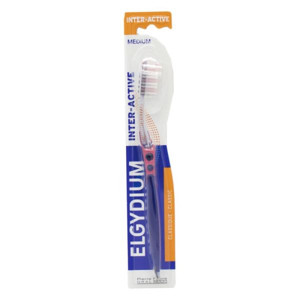 ELGYDIUM INTER ACTIVE Brosse à Dents Medium - 1 Unité