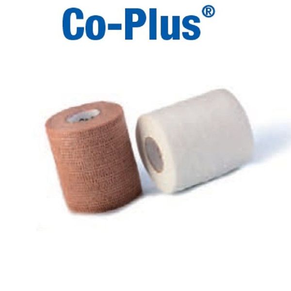 CO-PLUS 3m x 7cm Blanc - Bande Cohésive de Force 1 - Contention Légère à Moyenne - 1 Unité