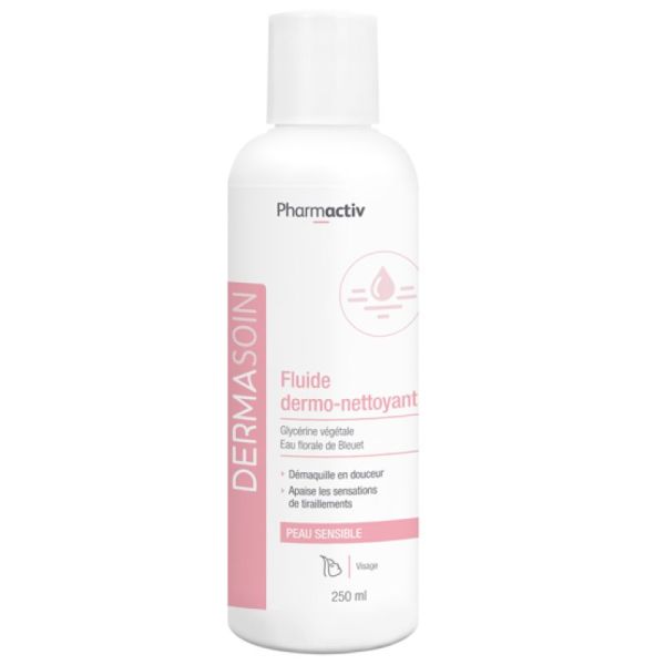PHARMACTIV, DERMASOIN ,Fluide dermo-nettoyant, fl/250 ml, 5051089986797