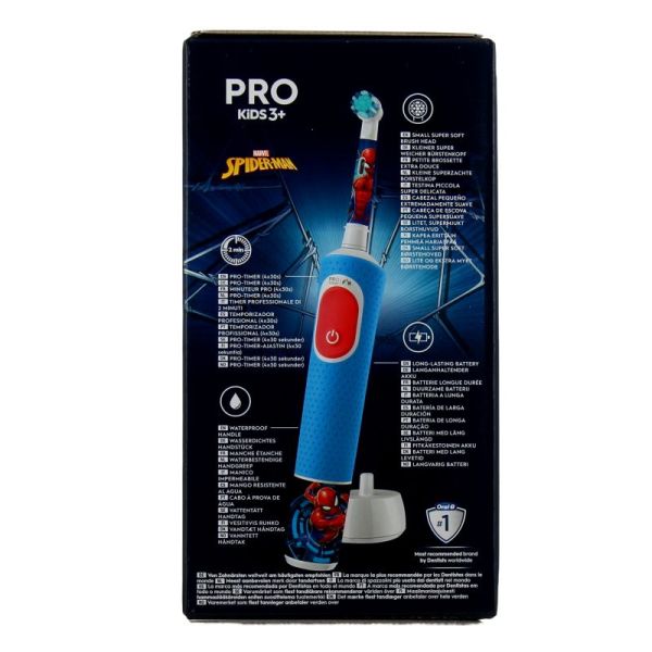 ORAL-B PRO KIDS 3+ - Brosse à dents électriques Rechargeables - SPIDERMAN- BT/1 - 8006540772768