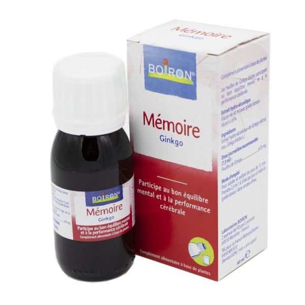 BOIRON MEMOIRE 60ml - Ginkgo - Equilibre Mental, Performance Cérébrale