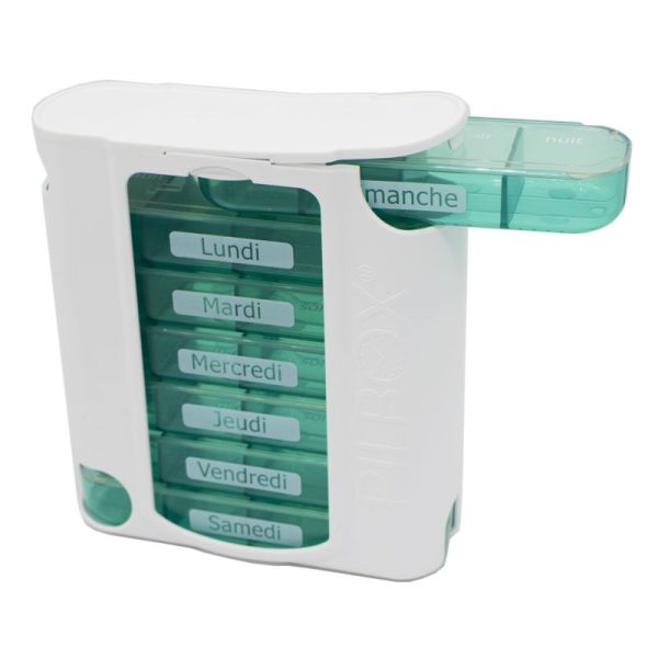 PILBOX 7 Pilulier Semainier avec Modules Journaliers de Grande Taille à 4 Cases - COOPER