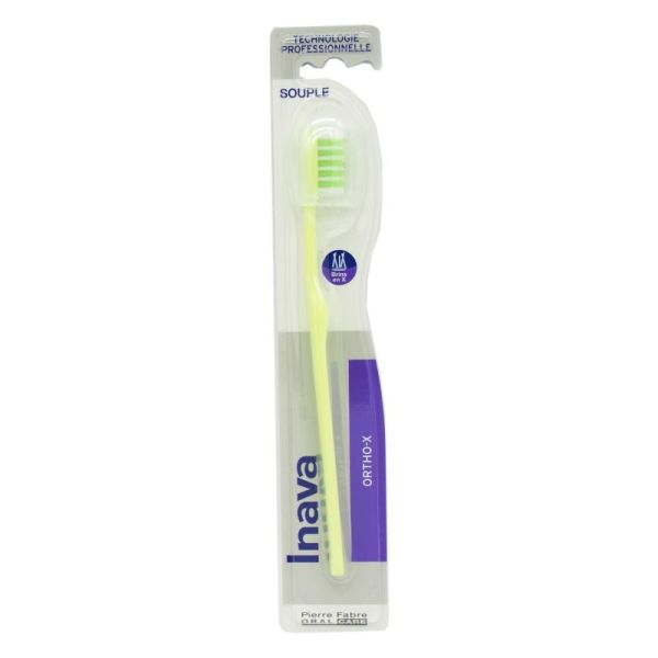 INAVA ORTHO-X Brosse à Dents Orthodontique Souple 20/100 - 1 Unité