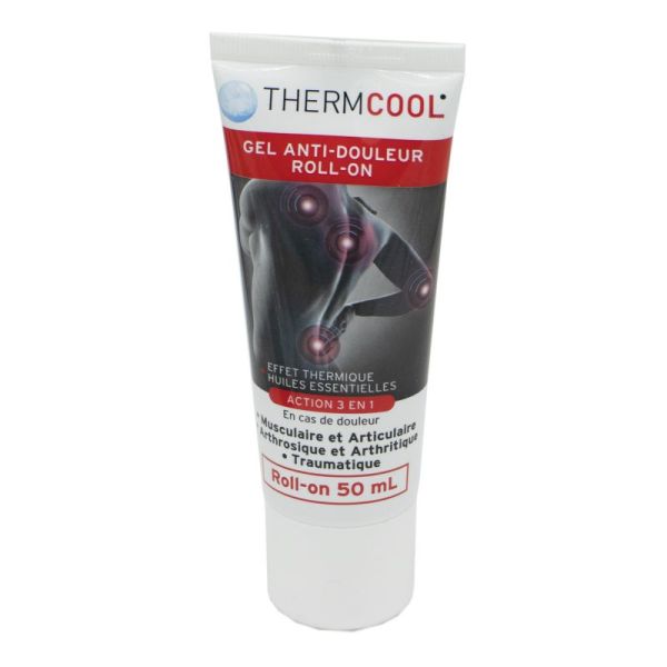 THERMCOOL Anti Douleur Gel Tube Roll-on 50ml  - Action 3 en 1 - Effet Thermique