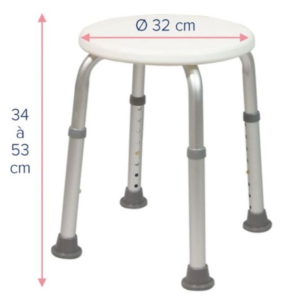 Tabouret de Douche DOA Réglable en Hauteur - O7430 - 1 Unité