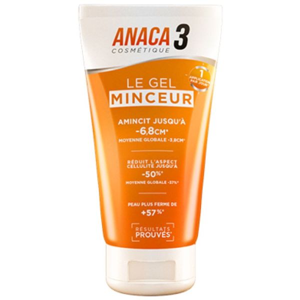 ANACA 3 Gel Minceur - Amincit Jusqu' à 6.8 cm - Minceur, Cellulite, Fermeté - T/150ml