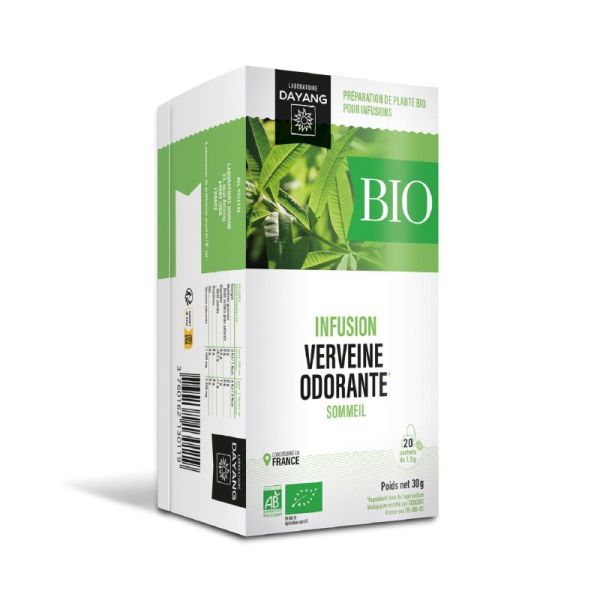 DAYANG BIO VERVEINE ODORANTE Infusions 20x 1.5g - Sommeil, Stress, Digestion Légère