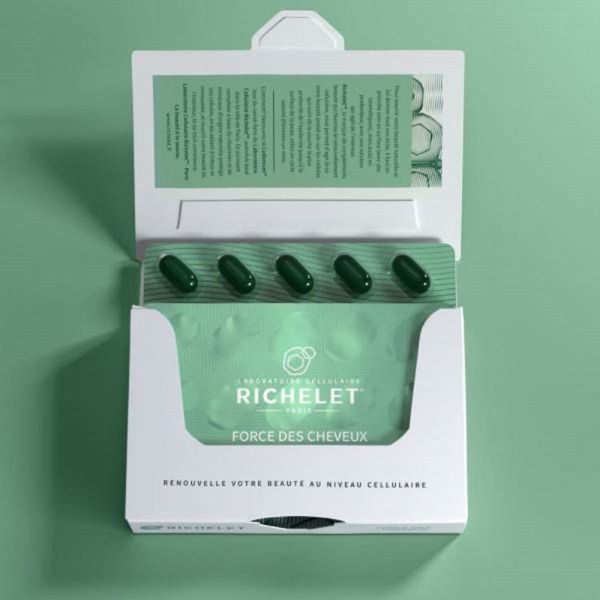 RICHELET FORCE DES CHEVEUX 30 Capsules - Renouvellement Cellulaire pour une Beauté Holistique