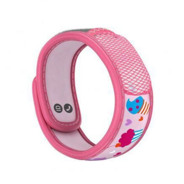 PARAKITO KIDS Bracelet CUPCAKE - Bracelet Anti Moustiques Rechargeable Couleur Rose Kid's Collection