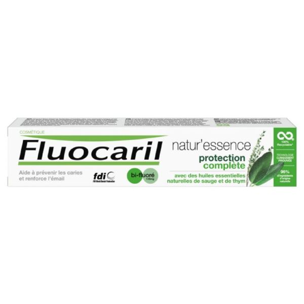 FLUOCARIL NATUR'ESSENCE PROTECTION COMPLETE 75ml - Dentifrice Bifluoré 145mg