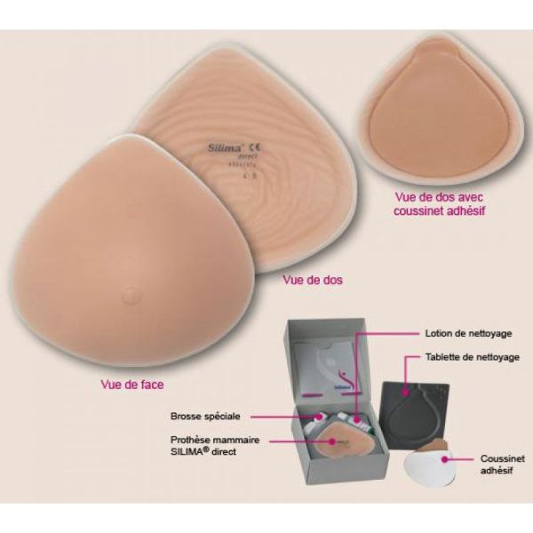SILIMA Direct - Prothèse Mammaire Symétrique Externe Auto Adhésive après une Mastectomie - THUASNE T