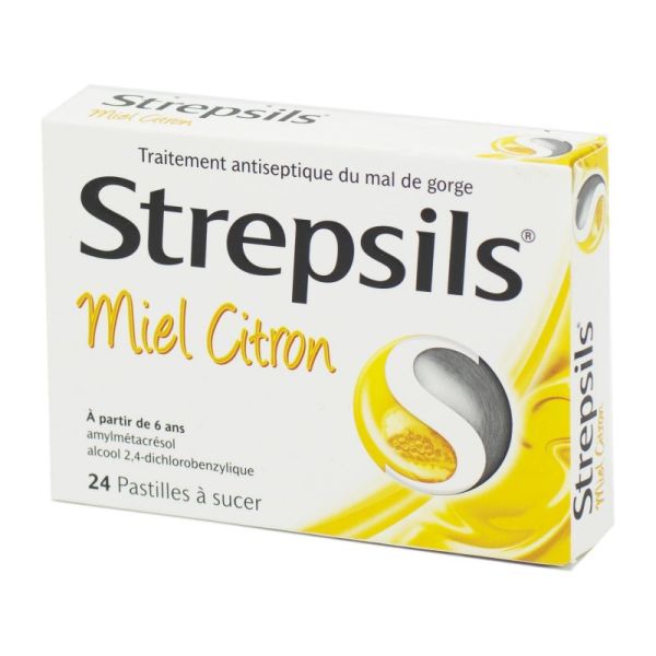 STREPSILS Maux de gorge miel citron médicament pastilles mal de gorge