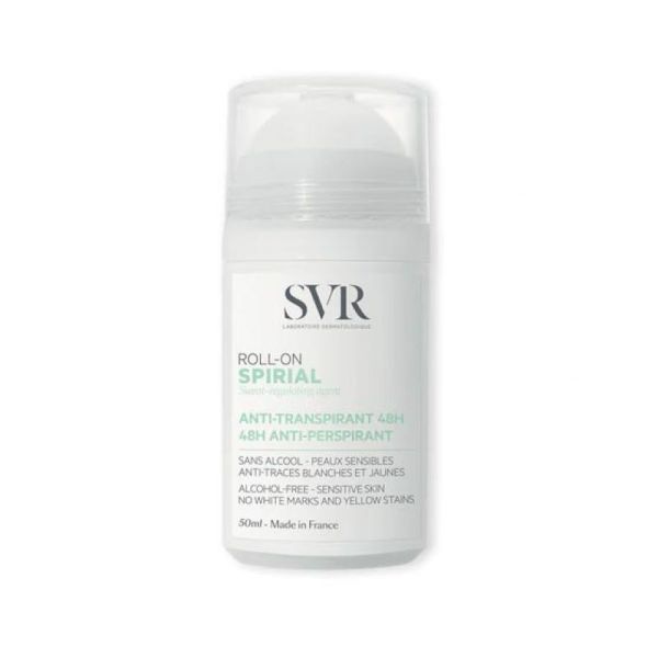 SVR SPIRIAL Roll-on 50ml - Sans Parfum - Déodorant Anti Transpirant Intense 48H