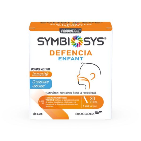 SYMBIOSYS DEFENCIA Enfant dès 3 Ans - Complément Alimentaire Contribuant à Ré-équilibrer le Microbio