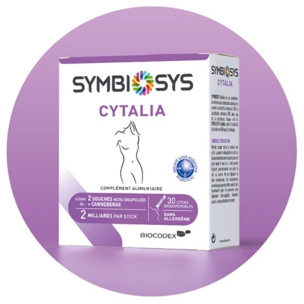 SYMBIOSYS CYTALIA 30 Sticks - 2 Milliards par Stick (2 Souches Micro-encapsulées + Canneberge)
