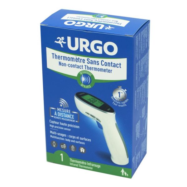 URGO Thermomètre Sans Contact - 1 Unité - Corps et Surfaces