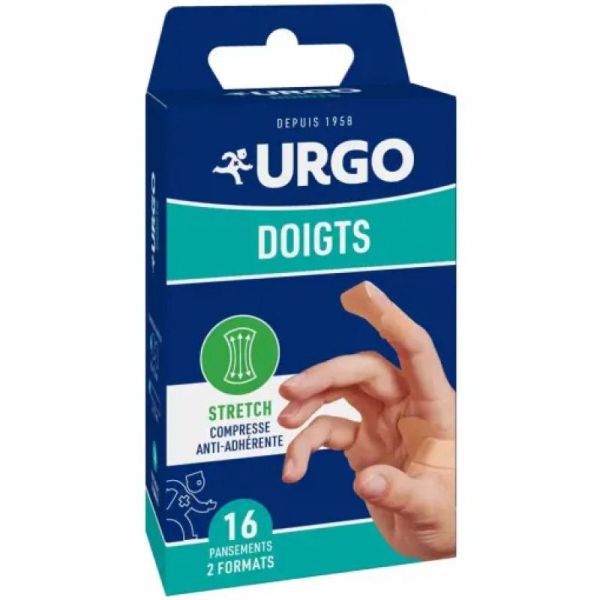 URGO SPECIAL DOIGT 16 Pansements - 2 Formats : 8x (4.3 x 7.3 cm) + 8x (2 x 12 cm)