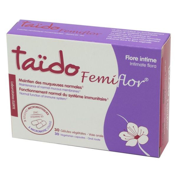 TAIDO FEMIFLOR 30 Gélules Végétales - Flore Intime, Muqueuses Vaginales