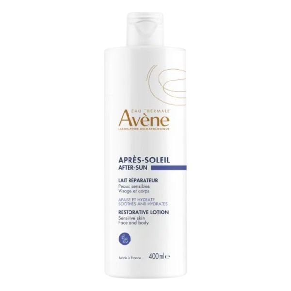 AVENE SOLAIRE Après Soleil Lait Réparateur 400ml - Peaux Sensibles Echauffées - Visage et Corps - Dès 2 Ans