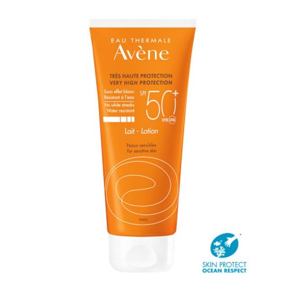 AVENE SOLAIRE - Lait SPF50+ Très Haute Protection - Sans Effet Blanc 100ml