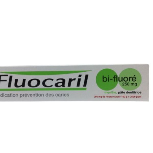 Fluocaril Bifluoré 250 mg Menthe, pâte dentifrice - Tube 125 ml