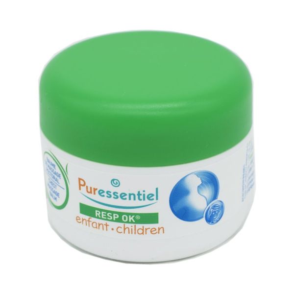 PURESSENTIEL RESP OK Enfant dès 3 Ans - Baume de Massage Pectoral Enfant - Pot/60ml