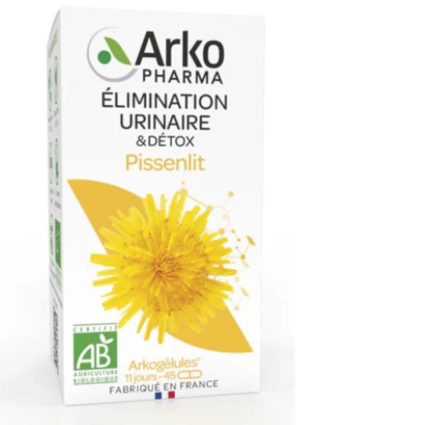 ARKOGELULES BIO Pissenlit 1320mg de Racine - Bte/45 - Elimination de l' Eau, Confort Urinaire