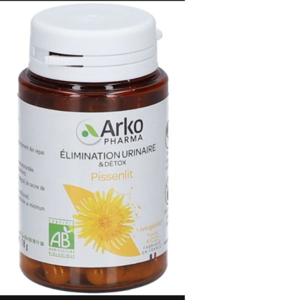ARKOGELULES BIO Pissenlit 1320mg de Racine - Bte/45 - Elimination de l' Eau, Confort Urinaire