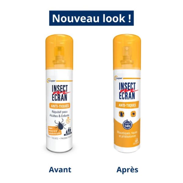 INSECT ECRAN Anti-Tiques 100ml - Répulsif Peau Dès 24 Mois -  Zones Tempérées