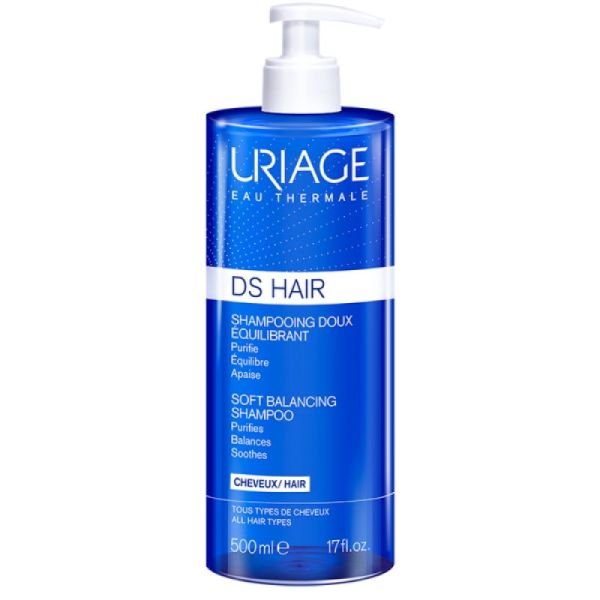 URIAGE DS HAIR Shampooing Doux Equilibrant 500ml - Tous Types de Cheveux