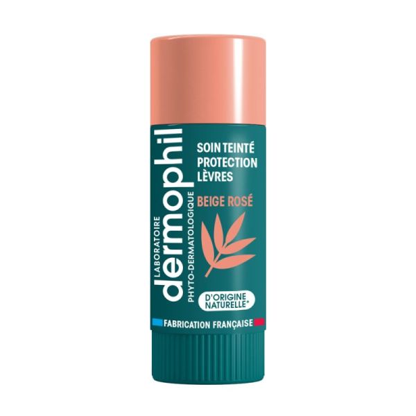 DERMOPHIL INDIEN PHYTO Soin Teinté Beige Rosé Stick/4g - Baume Protection Lèvres Sèches