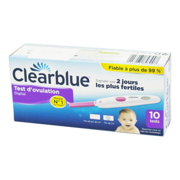 CLEARBLUE Test d' Ovulation Digital Identifie les 2 Jours les Plus F