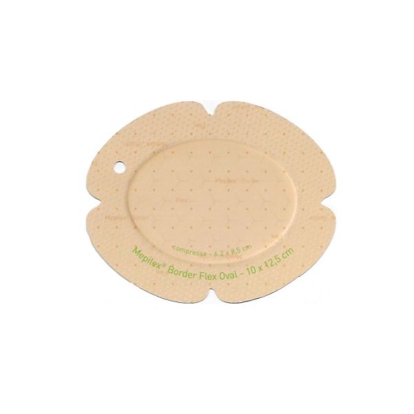 MEPILEX BORDER Flex Oval 10 x 12.5 cm - Pansement Hydrocellulaire Morpho Adaptable - Bte/16