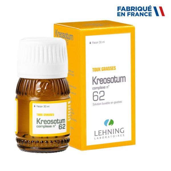 Lehning Kreosotum Complexe N°62 toux grasses  - Flacon 30 ml