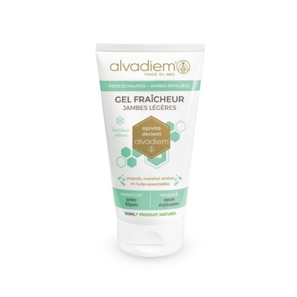 ALVADIEM Gel Fraîcheur Jambes Légères 150ml - Jambes Fatiguées, Lourdes, Pieds Echauffés
