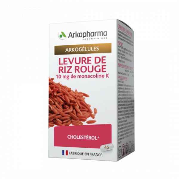 ARKOGELULES LEVURE DE RIZ ROUGE complément alimentaire cholestérol - B/45 gélules
