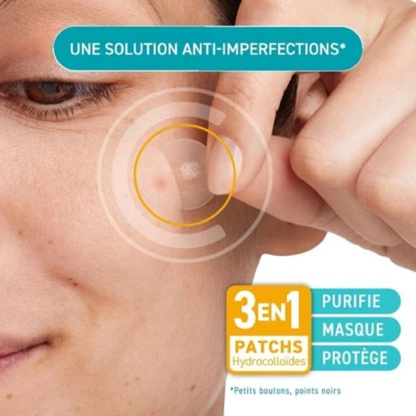 COMPEED 15 Patchs Discrets Anti Imperfections JOUR 1.5 x 1.5cm - Points Noirs, Petits Boutons, Excès de Sébum - Technologie Hydrocolloïde