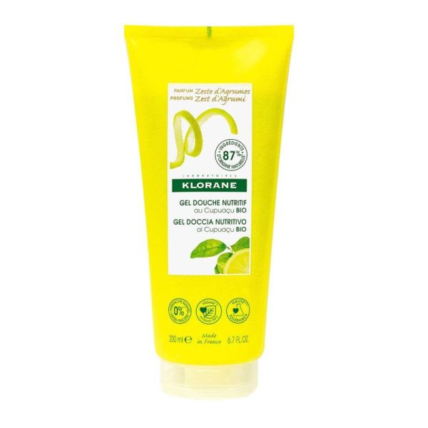 KLORANE-Crème douche nutritive zeste d'agrumes 200ml
