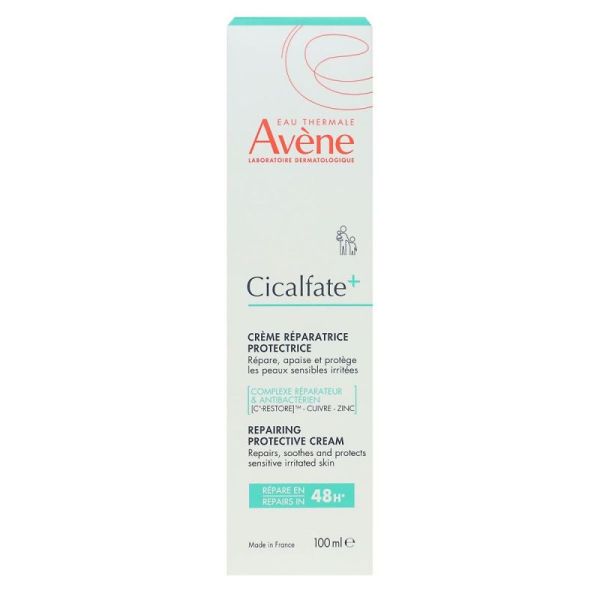 AVENE CICALFATE+ Crème Réparatrice Protectrice 100ml Visage, Corps - Peaux Sensibles Irritées
