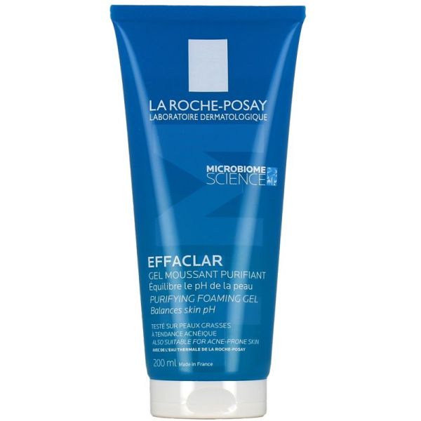 EFFACLAR Gel Moussant 200ml - Purifiant, Peaux Grasses, à Imperfections, à Tendance Acnéique