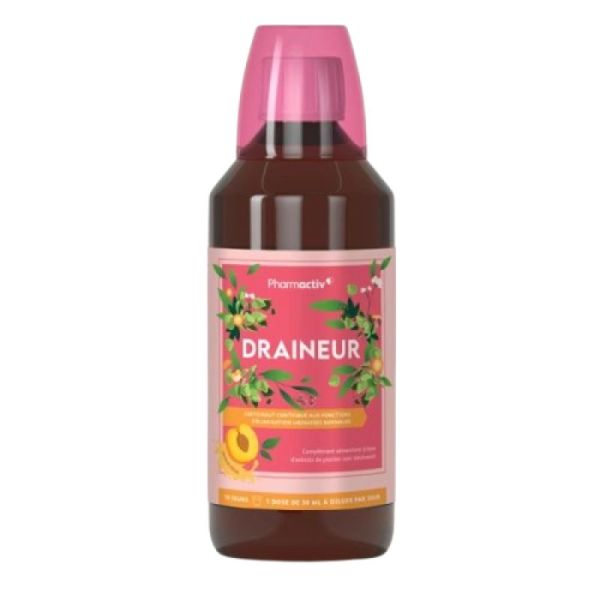 PHARMACTIV DRAINEUR 500ml - Artichaut, Thé Vert, 13 Plantes
