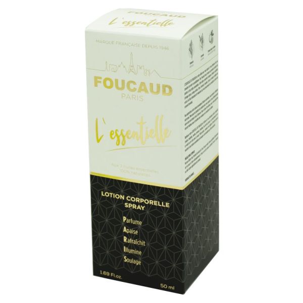 FOUCAUD L' ESSENTIELLE Lotion Corporelle Spray 50ml - Aux 7 Huiles Essentielles 100% Naturelles