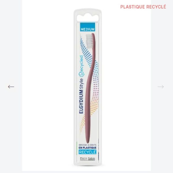 ELGYDIUM STYLE Recycled 1 Brosse à Dents SOFT - Plastique 100% Recyclé