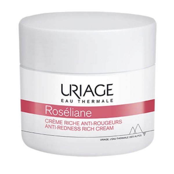 URIAGE Roséliane Crème Riche Anti Rougeurs 50ml - Soin Apaisant - Peaux Sujettes aux Rougeurs