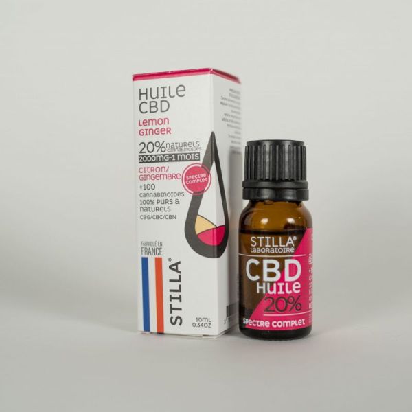 HUILE CBD Lemon Ginger Bio 20% 200mg Full Spectrum 10ml - Collection Saveurs MCT