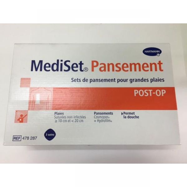 MEDISET Grandes Plaies - Set de Pansements Post Op pour Grandes Plaies Suturées, non Infectées &gt;