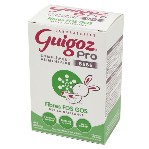 GUIGOZ PRO FIBRES FOS GOS BÉBÉ 20 SACHETS