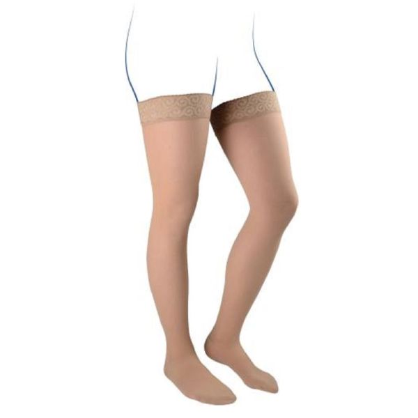 VENOFLEX Secret Beige Doré - Bas Cuisse ( - ) de Contention Anti Glisse Femme Classe 2