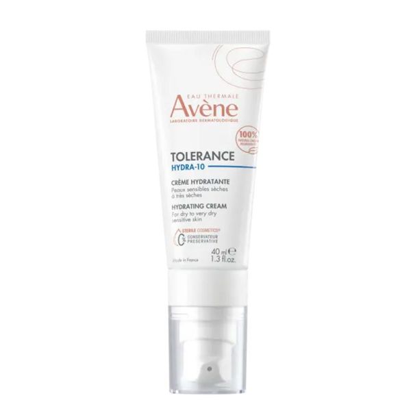 AVENE TOLERANCE HYDRA-10 Crème Hydratante 40ml - Peaux Sensibles Sèches à très Sèches