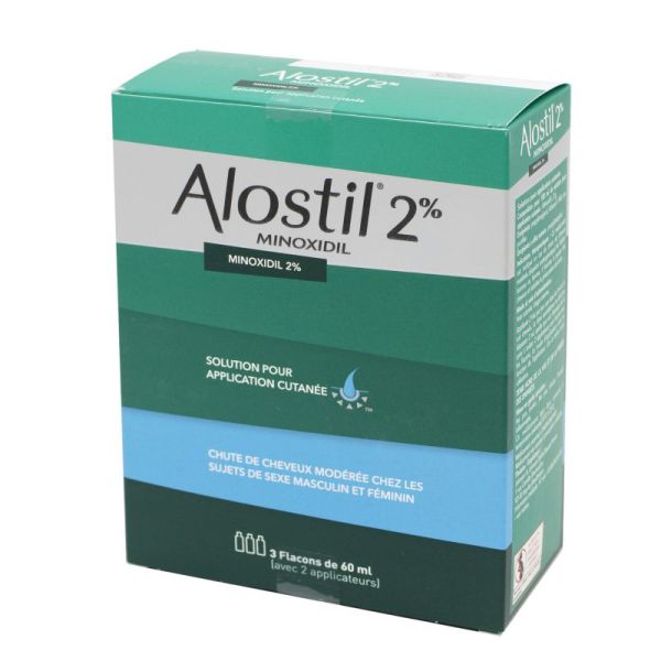Alostil 2 %, solution pour application cutanée, 3 X 60 ml